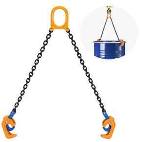 Chain Drum Lifter, Suitable for Lifting 30 and 55 Gallon Plastic/Metal Drums, Drum Lift 2000 lbs Load Capacity, Lifting Ring are Suitable for Cranes.