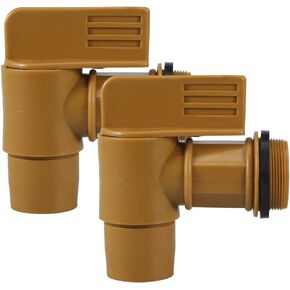 Drum Tap Plastic Drum Faucet Polyethylene Spigot 2" Barrel Faucet Tap Replacement Parts,Fits 2" Drum Openings by MUGLIO 2 Pack