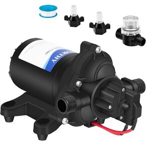 ECO-WORTHY 110V AC Fresh Transfer Diaphragm Water Pump On Demand 5.5GPM 70PSI High Pressure Water Booster Pump 110 Volt with Pressure Switch for Irrigation Garden Hose Sprinkler Home RV