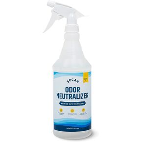 SOCAR Odor Neutralizer Spray, 32 oz Commercial Strength Air Freshener Spray, Strong Odor Eliminator for Pet, Urine, Office, Home, Gym and Car, Smell Remover without Adding Fragrance, Deodorizer