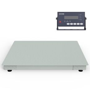 24"x24" Industrial Floor Scales, Professional Pallet Scale with Digital Display Indicator, Heavy Duty Weighing Scale for Floor Bench Office Weight Weighing, 2500 lb x 1 lb, Cyan