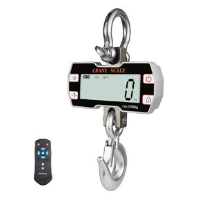 Hyindoor 2000kg 4400lb Crane Scale, 2 Ton Digital Hanging Scale with Remote, Industrial Heavy Duty Electronic Crane Scale