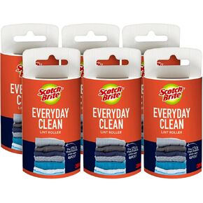 عبوات سكوتش برايت لتنظيف الوبر اليومي، مزيلات الوبر للتنظيف اليومي، الكثير من بكرات الوبر للملابس وشعر الحيوانات الأليفة والأثاث والسيارات والمزيد، 70 ورقة لكل منها، 6 عبوات، إجمالي 420 ورقة in Kuwait