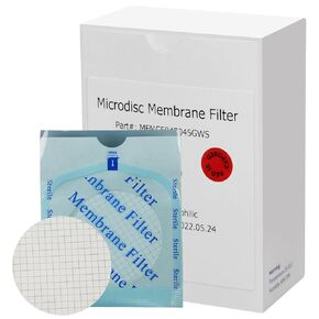 SimPure MCE Gridded Membrane Filter Sterile, 47mm Diameter and 0.45um Pore Size, Individual Pack Membrane Disc Filter, Hydrophilic Filter Paper, Pack of 100