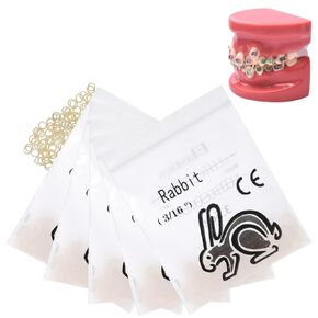 AnhuaDental 500 pcs Orthodontic Elastics Bands for Braces,3.5 Ounces Heavy Dental Rubber Traction Bands(100 Pieces/Pack)