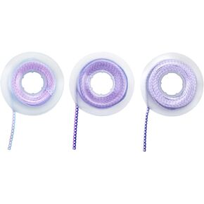 Orthodontic Dental Elastic Chain, YOUYA DENTAL 3 Rolls Color Dental Orthodontic Ultra Rubber Power Chain Elastic Rubber Band for Braces Orthodontic, Continuous, Short Type - 15ft/Roll