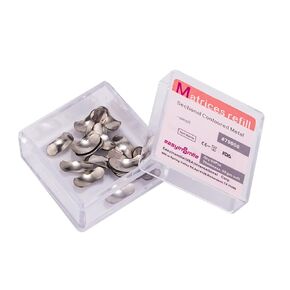 50Pcs Dental 50μm Sectional Contoured Metal Matrices Matrix Refill (Medium)