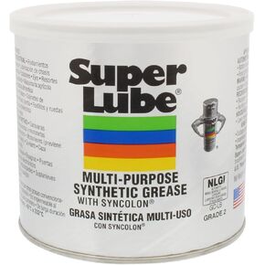 شحم صناعي Super Lube 41160 (NLGI 2)، علبة 14.1 أونصة، أبيض شفاف