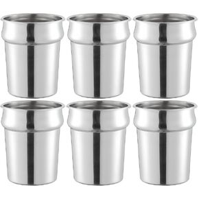 OCS Parts Pro Series 2.5 Quart Vegetable Inset Pot | 7.5" x 5.69" Stainless Steel Pot for Sauces, Soups, Stovetop, Soup Warmers, Steam Tables or Kitchen Utensil Organization