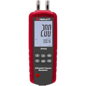 Triplett DPR400 Differential Airflow Meter/Pitot Tube Anemometer - Pressure, Air Velocity, Air Flow, Temperature