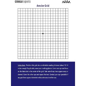 Amsler Eye Grid with Magnetic Back - Daily Vision Screening Tool for Macular Degeneration & Glaucoma Patients by Clinical Experts (1 Pack)