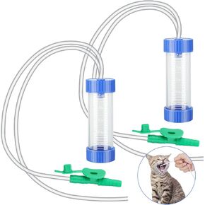 2 Pcs Mucus Trap for Puppies Suction Catheter Suction Device with Mucus Trap for Extracting Liquid or Mucous from Animal's Nose and Mouth for Small Animal, 25 Ml, 8 FR