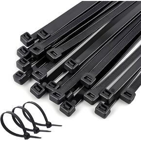 6 inch Cable Zip Ties Heavy Duty-25PCS, 0.3 in width Wire Ties with 110 lbs Strength, Self-Locking Nylon Tie Wraps, UV and Temperature Resistant for Home, Office, Garden, Workshop by Aroono(Black)