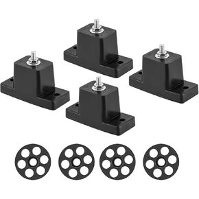 4 Pack Rubber Vibration Isolator Mounting Bracket for Air Conditioner Condenser Mounting Bracket for Outdoor Mini Split with 4 Rubber Isolation Pads