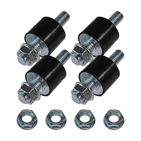 M12 Rubber Studs Shock Isolator Mounts Anti-Vibration Replacement for Split Heat/Water Pumps, Air Compressors, Harvester, Garage Motor, Generator, Gasoline Engines, Diesel Engines, DIY (4 Pack)