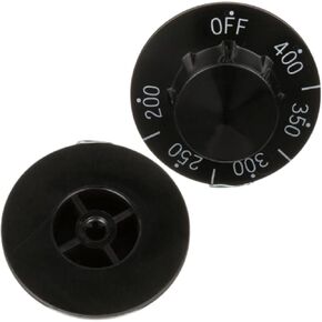 2-Pack 2-1/4" Thermostat Dial Knob 200-400°F for Fryers, Ranges & Braising Pans - Fits Pitco, Frymaster, Dean, Vulcan, and More (2)