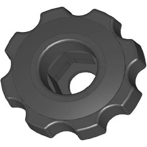 Innovative Components ANH7-HEXF6 2.38" Snap Lock Fluted Knob hex hole to accept 1/2 nuts and bolts, black pp (Pack of 10)