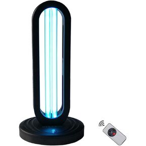UV Light disinfection Lamp with Ozone for Odor Room Air Purification (Remote Control Included) 99.99% Sanitization Rate White Fluorescent Premium 38W 110V