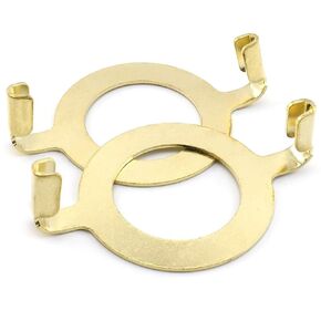 E26 Lamp Harp Saddle Base Lampshade Holder 1-7/16" (36 mm) Non-Slip UNO Collar Adapter for E26 Threaded Base, 2pcs Gold Tone
