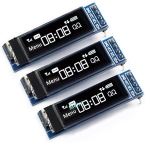 3 Pieces OLED LCD Display Module 0.91" 4 PIN SPI Serial OLED Screen Driver 128x32 3.3V ~ 4.2V for Ledger Nano S (White Light)