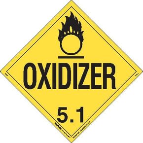 Labelmaster Z-PL6 Oxidizer Hazmat Placard, Worded, Tagboard (Pack of 25)