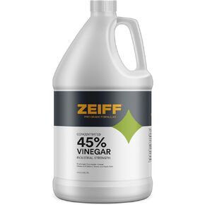 45% Vinegar - Cleaning Vinegar for Home & Laundry - Industrial Vinegar Concentrate to Descale Mineral Deposits - Horticultural Vinegar Agricultural Vinegar - Cleaning Vinegar 1 Gallon
