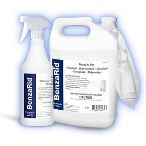 Pro Mold Killer Fungicide Disinfectant including Aspergillus Niger (Black Mold) H5N1 Pack | Multi-Purpose Fungicide, Mildewstat, Disinfectant, Virucide | EPA Reg. 1 Gal + 32 oz.