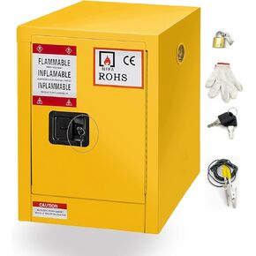 koxuyim Hazardous Storage Cabinets, Fire Resistant Storage Cabinet, Double Wall Steel Construction, Explosion Proof Cabinet. 12-16 gal. Suitable for Storage(17" x 18" x 22")