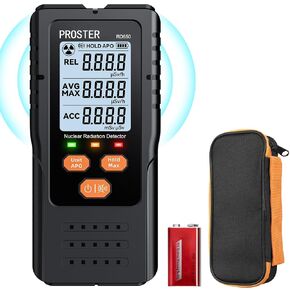 Proster Portable Geiger Counter - Nuclear Detector with 2.4" HD Color Screen Radiation Dosimeter, X/γ/β Monitor & Intelligent Alarms