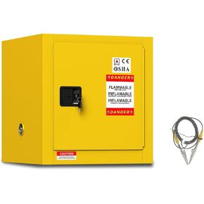 KAER Flammable Cabinet 43.1x18.1x50.1 Inch 30 Gal, Adjustable Shelf Flammable Storage Cabinet, for Commercial, Industrial, and Home Use (18.11" * 16.93" * 16.93")