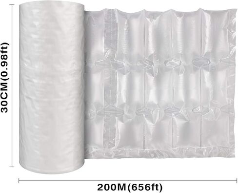 Air Cushion Film 72002 Air Pillows Air Bubble Bags Wrap Packing Roll, 1 Roll 200mm X 100mm X 200m X 0.02mm Air Cushion Films ONLY Compatible with JZBRAIN Air Cushion Machine (1 Roll) in Saudi Arabia