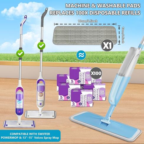 Spray Mops Wet Mops for Floor Cleaning - MEXERRIS Microfiber Dust Mop with 3X Washable Pads Floor Mop with Sprayer Wood Floor Mops Commercial Home Use for Wood Floor Hardwood Laminate Ceramic Tiles in Saudi Arabia