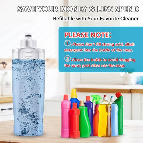 Spray Mops Wet Mops for Floor Cleaning - MEXERRIS Microfiber Dust Mop with 3X Washable Pads Floor Mop with Sprayer Wood Floor Mops Commercial Home Use for Wood Floor Hardwood Laminate Ceramic Tiles in Saudi Arabia