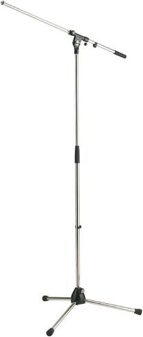 K&M König & Meyer 21020.500.55 Tripod Microphone Stand with Fixed Length Boom Arm | Professional Grade for All Musicians | Heavy Duty Folding Leg Base | German Made Black in Saudi Arabia