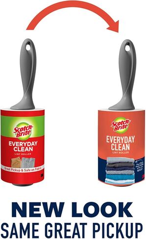 عبوات سكوتش برايت لتنظيف الوبر اليومي، مزيلات الوبر للتنظيف اليومي، الكثير من بكرات الوبر للملابس وشعر الحيوانات الأليفة والأثاث والسيارات والمزيد، 70 ورقة لكل منها، 6 عبوات، إجمالي 420 ورقة in Kuwait