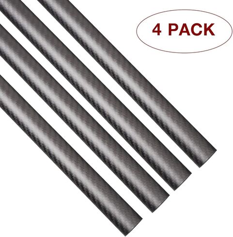 ARRIS 10mm Carbon Fiber Tube, 8mm x 10mm x 500mm Length 3K Roll Wrapped 100% Carbon Hollow Tubing for DIY Craft Matt Surface Black (2 PCS) in Kuwait