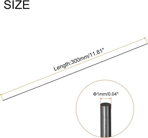 MECCANIXITY Carbon Fiber Rod, 5mm x 300mm for RC Plane DIY Tool Wing Tube Quadcopter Arm, Pack of 5 in Saudi Arabia