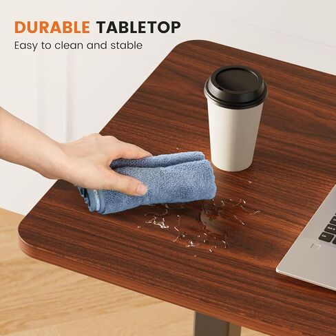 طاولة سرير جانبية بعجلات من Elevon، طاولة سرير قابلة للتعديل للاستخدام في المستشفى والمنزل، طاولة كمبيوتر محمول دوارة، مكتب قائم متنقل in Kuwait