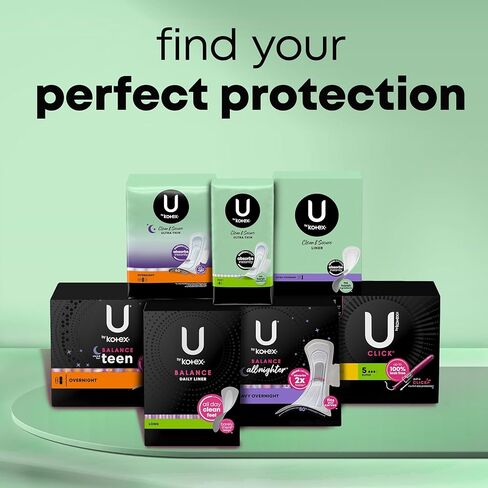 U by Kotex Clean & Secure Ultra Thin Pads, Regular Absorbency, 176 Count (4 Packs of 44) in Saudi Arabia