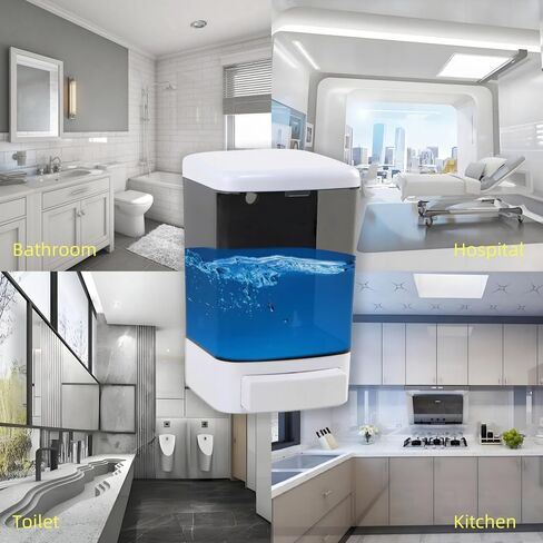 Manual Soap Dispenser Kitchen Bathroom Wall Mounted Hand Dispensers Commercial for Liquid Containers Shampoo Gel Chamber Plastic - (33.8 oz) 1000ml in Saudi Arabia