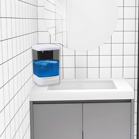 Manual Soap Dispenser Kitchen Bathroom Wall Mounted Hand Dispensers Commercial for Liquid Containers Shampoo Gel Chamber Plastic - (33.8 oz) 1000ml in Saudi Arabia