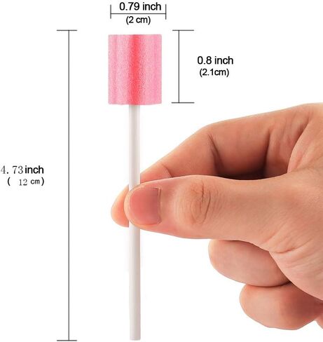 Wellgler's Oral Care Swabs Disposable- Pink 100 Counts in Saudi Arabia
