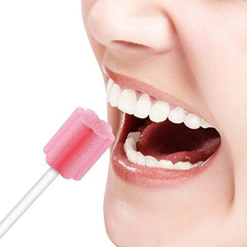 Wellgler's Oral Care Swabs Disposable- Pink 100 Counts in Saudi Arabia