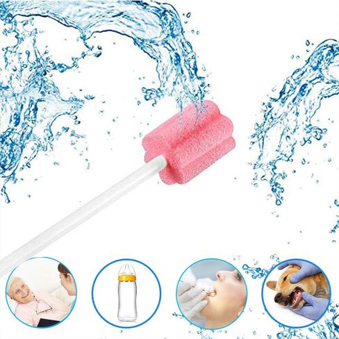 Wellgler's Oral Care Swabs Disposable- Pink 100 Counts in Saudi Arabia