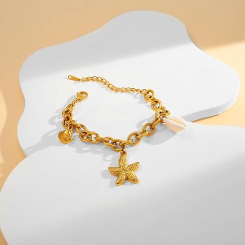 Seashell Bracelets For Women Adjustable Bracelets With Beach Puka Shell Summer Ocean Shell Bracelets A Chic Summer Fashion Jewelry Gift For Women in Saudi Arabia