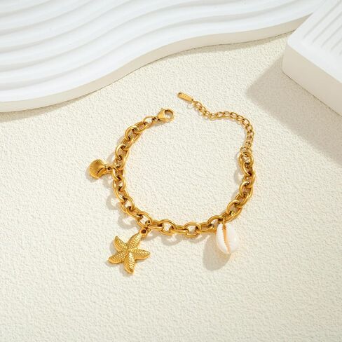 Seashell Bracelets For Women Adjustable Bracelets With Beach Puka Shell Summer Ocean Shell Bracelets A Chic Summer Fashion Jewelry Gift For Women in Saudi Arabia