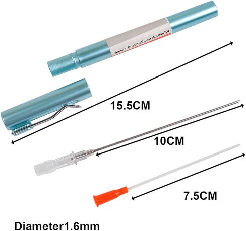 14G Chest Decompression Needles Tension Pneumothorax Needle Outdoor Emergency Tools, 5pcs in Saudi Arabia