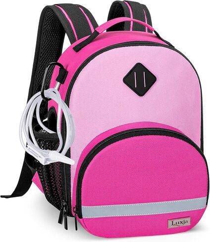 LUXJA Feeding Tube Backpack for G Tube, J Tube and GJ Tube, Feeding Tube Bag Fits 500ml Feeding Bag and Enteral Feeding Pump (Compatible with EnteraLite Infinity and Kangaroo Joey), Rose Red in Kuwait