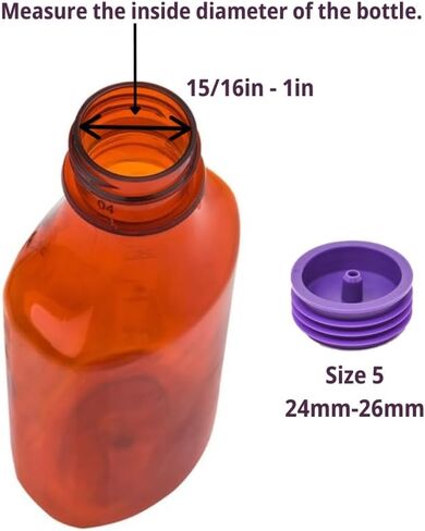 ENFit Medicine Bottle Adapters - Size 1-7 (Assortment) - Pack of 7 in Saudi Arabia