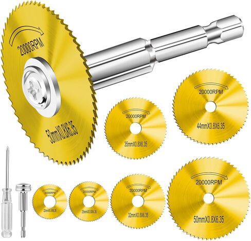 Cutting Wheel for Drill 1/4 Inch Hex Shank Rotary Drill Saw, 6Pcs HSS Saw Blades for Drills Rotary Tools in Saudi Arabia